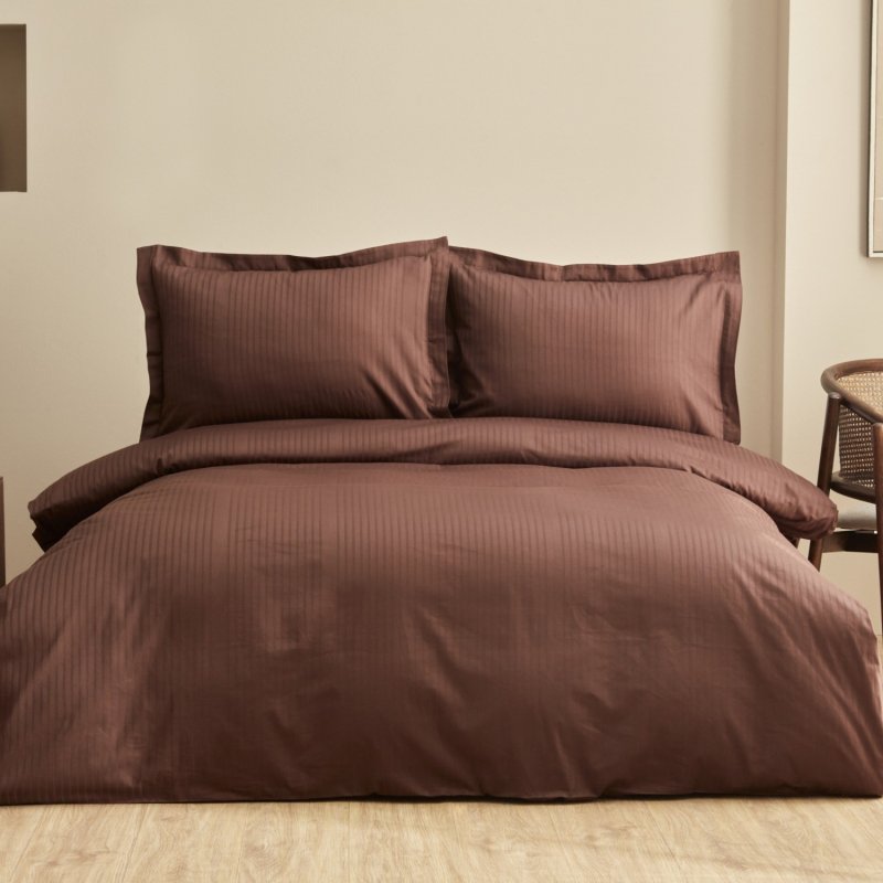 Karaca Home Uniq Комплект постельного белья из 100% хлопка с двойным атласом, коричневый