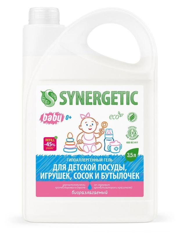 Гель для мытья детской посуды Synergetic, 3,5 л
